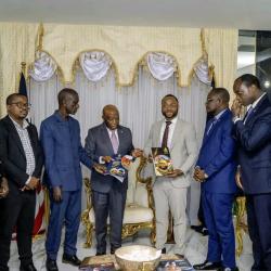 President Boakai Receives LPRC Management Team.