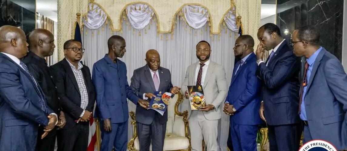 President Boakai Receives LPRC Management Team.