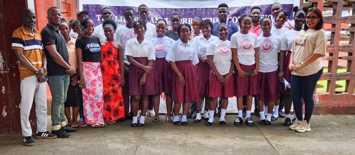 LACC Inducts Students Integrity Club Officers at Tubman High School