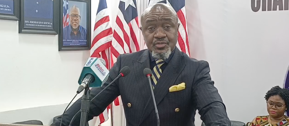 PPCC Executive Director Bodger Scott Johnson speaking Thursday at the Ministry of Information’s regular press briefing.