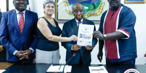 LRRRC Executive Director Presents Report to President Boakai on Burkinabè in Liberia.
