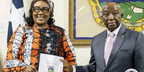 President Boakai Receives Proposed National Health Insurance Bill.