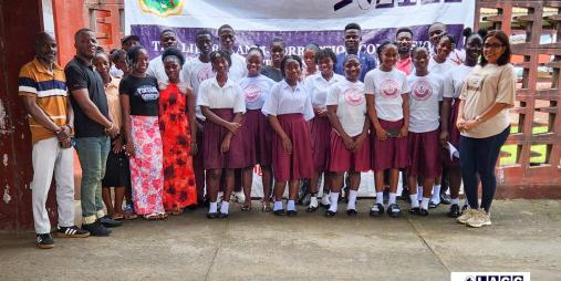 LACC Inducts Students Integrity Club Officers at Tubman High School